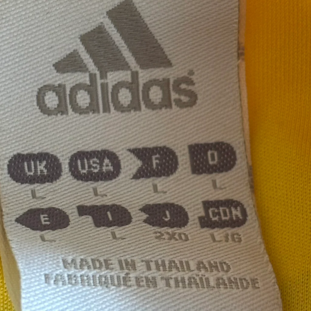 🟡 Geel Adidas voetbaltrui – fODIL nr. 7 – Maat L – photo 4